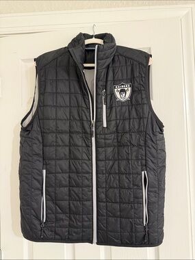 Cutter & Buck Black Quilted Raiders Vest
